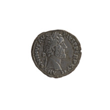 Denarius of Antoninus Pius (86–161; Roman emperor 138–161), 158–159. Obverse: Head of the emperor