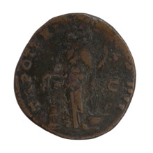 Sestertius, Antoninus Pius (86–161; Roman emperor 138–161), struck 157–158. Obverse: head of