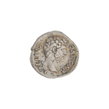 Denarius of Aelius (101–138; successor of Hadrian 136–138), c. 137 CE. Obverse: head of Aelius