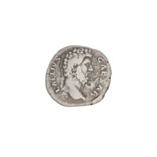 Denarius of Aelius (reigned 136–138 CE). Obverse: head of Aelius right; rim inscription