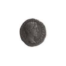 Denarius of Antoninus Pius (86–161; Roman emperor 138–161). Obverse: head of Antoninus Pius in a