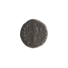 Denarius of Antoninus Pius (86–161; Roman emperor 138–161). Obverse: head of Antoninus Pius in a