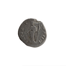 Denarius of Antoninus Pius (86–161; Roman emperor 138–161). Obverse: Head of Antoninus Pius in a