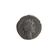 Denarius, Antoninus Pius (86–161; Roman emperor 138–161), 155–156. Obverse: head of Antoninus Pius