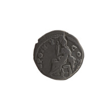 Denarius of Antoninus Pius (86–161; Roman emperor 138–161). Obverse: head of Antoninus Pius in a