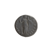 Denarius of Antoninus Pius (86–161; Roman emperor 138–161), struck 155–156. Obverse: head of