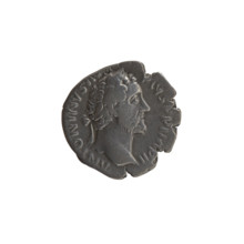 Denarius of Antoninus Pius (86–161; Roman emperor 138–161). Obverse: Head of Antoninus Pius in a