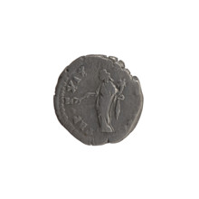 Denarius of Antoninus Pius (reigned 138–161). Obverse: Head of Antoninus Pius in a laurel wreath