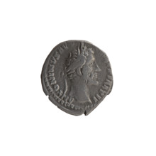 Denarius of Antoninus Pius (86–161; Roman emperor 138–161). Obverse: head of the emperor in a