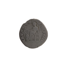 Denarius of Antoninus Pius (86–161; Roman emperor 138–161). Obverse: Head of Antoninus Pius in a