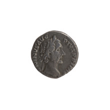 Denarius, Antoninus Pius (86–161; Roman emperor 138–161), obverse: head of the emperor in a laurel