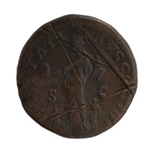 Sestertius, Antoninus Pius (86–161; Roman emperor 138–161), issuer; obverse: head of the emperor in