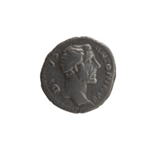 Denarius, posthumous, depicting Antoninus Pius (86–161; Roman emperor 138–161), Marcus Aurelius