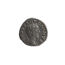 Denarius, Marcus Aurelius (121–180; Roman emperor 161–180) and Lucius Verus (130–169; Roman emperor