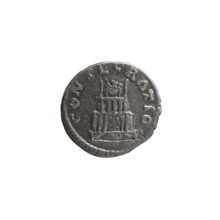 Denarius; obverse: head of Antoninus Pius without a covering facing right, inscription 'DIVVS