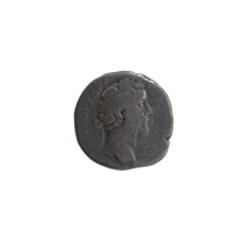 Denarius of Antoninus Pius (86–161; Roman emperor 138–161). Obverse: Head of Antoninus Pius in