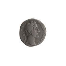 Denarius, Antoninus Pius (86–161; Roman emperor 138–161) — obverse: head of the emperor in a laurel