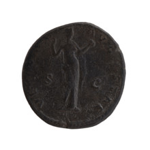 dupondius/as, Faustina the Elder (98–141; Roman empress 138–141), Antoninus Pius (86–161; Roman