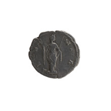 Denarius, after 141 CE. Obverse: Bust of Faustina I in drapery facing right, inscription DIVA AVG ·