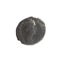 Denarius, posthumous issue featuring Faustina the Elder (98–141; Roman empress 138–141) and
