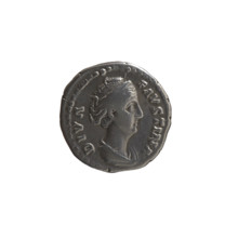 Denarius, posthumous issue for Faustina the Elder (98–141; Roman empress 138–141). Obverse: Bust of