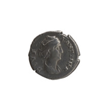 Denarius, posthumous issue of Faustina the Elder (98–141; Roman empress 138–141). Obverse: Bust of