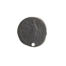 Denarius (with a hole), posthumous, depicting Faustina the Elder (98–141; Roman empress 138–141);