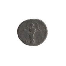 Denarius, posthumous issue for Faustina the Elder (98–141; Roman empress 138–141). Obverse: Bust of