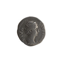 Denarius, posthumous issue of Faustina the Elder (98–141; Roman empress 138–141); issuer Antoninus