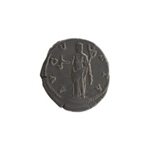 Denarius, posthumous issue for Faustina the Elder (98–141; Roman empress 138–141) and Antoninus