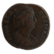 Sestertius, posthumous issue for Faustina the Elder (98–141; Roman empress 138–141), issued under