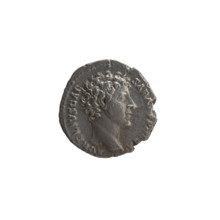Denarius; obverse: head of young Marcus Aurelius bare, facing right, inscription 'AVRELIVS CAE -