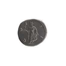 Denarius, Marcus Aurelius (121–180; Roman emperor 161–180), issued ca. 145–147. Obverse: Head of