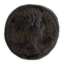Sestertius; obverse: head of young Marcus Aurelius bare to right, inscription LIVS CAE - SAR AVG P,