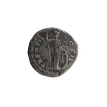Denarius, ca. 147–148. Obverse: Head of young Marcus Aurelius without a covering, with drapery on