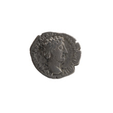 Denarius; obverse: Head of young Marcus Aurelius without a cap to the right, inscription 'AVRELIVS