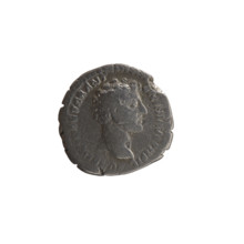 Denarius, Marcus Aurelius (121–180; Roman emperor 161–180), issued ca. 149–150. Obverse: Head of