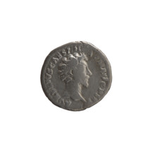 Denarius, Marcus Aurelius (121–180; Roman emperor 161–180), issued ca. 156–157. Obverse: head of