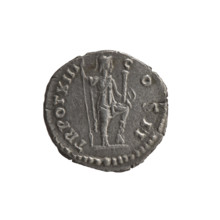 Denarius, Marcus Aurelius (121–180; Roman emperor 161–180), c. 158–159. Obverse: Head of Marcus