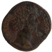 Sestertius, Marcus Aurelius (121–180; Roman emperor 161–180), issued during reign of Antoninus Pius