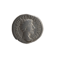 Denarius of Marcus Aurelius (121–180; Roman emperor 161–180), obverse: head of Marcus Aurelius