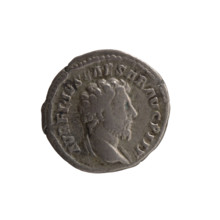 Denarius, Marcus Aurelius (121–180), ca. 161. Obverse: Head of Marcus Aurelius uncovered, with