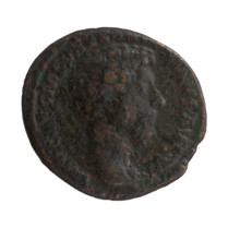 Dupondius/as depicting Marcus Aurelius (121–180; Roman emperor 161–180) and Lucius Verus (130–169;