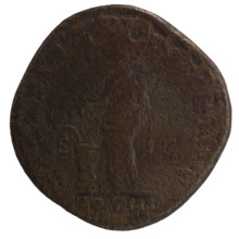 sestertius, Marcus Aurelius (121–180; Roman emperor 161–180), issuer; iconography: scepters, Marcus