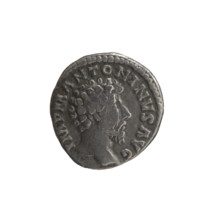 Denarius of Marcus Aurelius (121–180; Roman emperor 161–180), 162–163. Obverse: bareheaded bust of