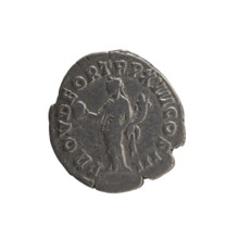 Denarius of Marcus Aurelius (121–180; Roman emperor 161–180), 162–163. Obverse: Head of Marcus