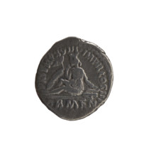 Denarius of Marcus Aurelius (121–180; Roman emperor 161–180). Obverse: Head of Marcus Aurelius with