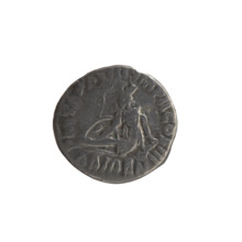Denarius of Marcus Aurelius (121–180; Roman emperor 161–180). Obverse: head of Marcus Aurelius with