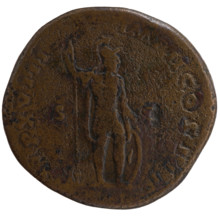 sestertius, Marcus Aurelius (121–180; Roman emperor 161–180), issuer; Roman deities, Mars; Marcus