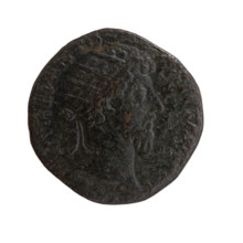 dupondius; Marcus Aurelius (121–180; Roman emperor 161–180), issuer; obverse: head of Marcus